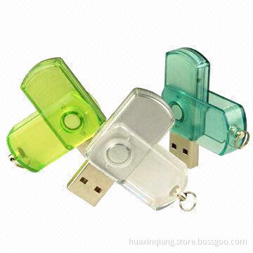 Swivel USB Flash Drives with 128MB-32GB Capacity, USB2.0 Interface Type